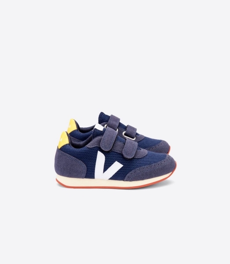 Kids Veja Arcade B-Mesh Vegan Shoes Vegan Shoes Navy/Yellow ireland IE-6240GJ